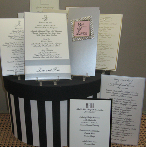 Always made to match tabletop décor as stand-alone or napkin-pocket presentation